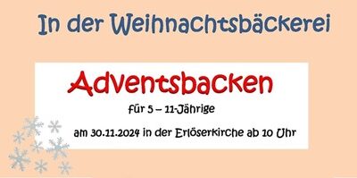 Jugend im Advent: in der Weihnachtbäckerei